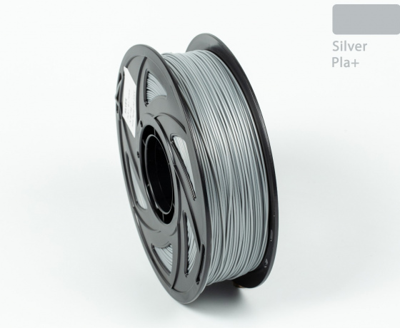 Фото 4 - Серебряный PLA Plus (ПЛА плюс) пластик филамент для 3D принтера 1кг, 1.75мм, 330м Filament