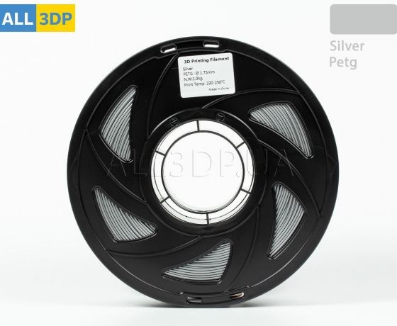 Фото 8 - Серебристый PETG пластик Tronxy для 3D принтера 340м 1 кг | 1,75 мм