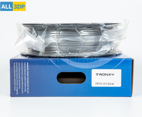 Фото 6 - Серебристый PETG пластик Tronxy для 3D принтера 340м 1 кг | 1,75 мм