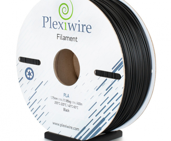 Фото 3 - PLA пластик Plexiwire для 3D принтера черный 400м/1.185кг/1.75мм