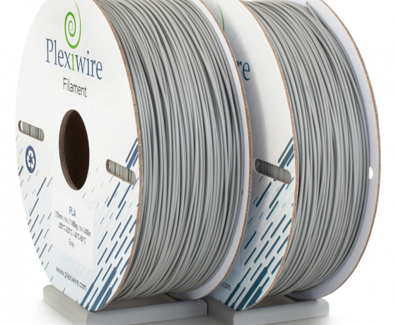 Фото 2 - PLA пластик Plexiwire для 3D принтера серый 400м/1.185кг/1.75мм